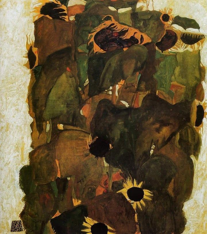 Egon Schiele Sunflowers